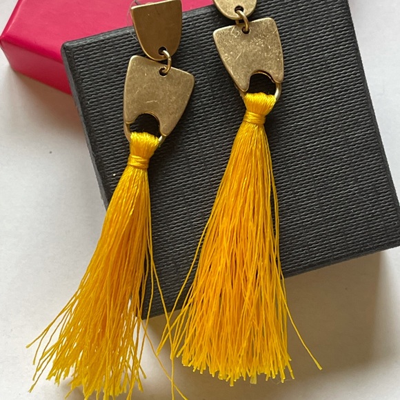 Joe Fresh long yellow fashion earrings - Picture 3 of 5